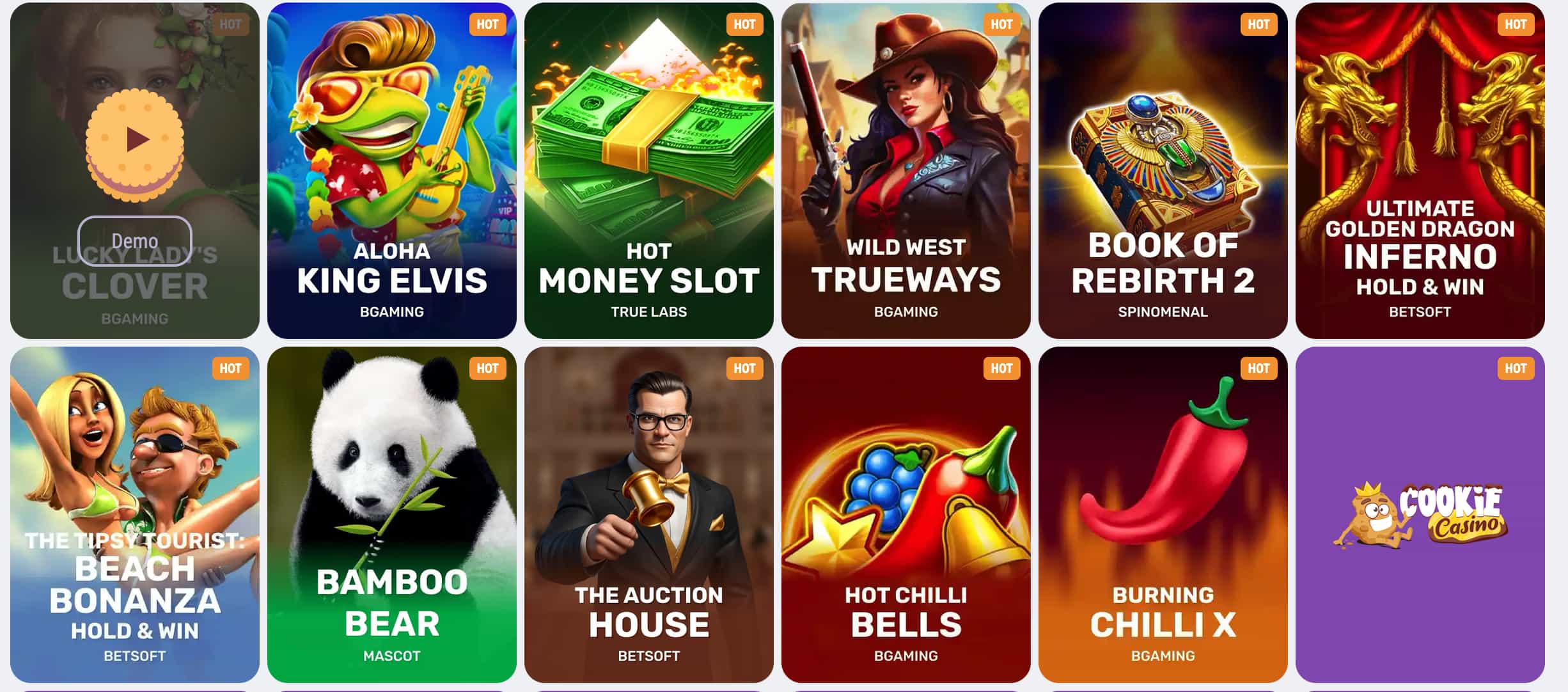 Cookie Casino running in a mobile browser on a smartphone